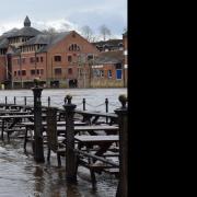 King's Staith in York at around 1.30pm today (April 6)
