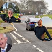 Ryedale Cllrs Caroline Goodrick, Steve Mason, and David Jeffels who have have argued elected community representatives are not being kept informed or consulted on upgrading the A64.