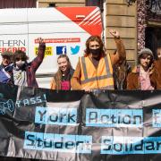 York Action for Student Solidarity at the march in St Helen's Square