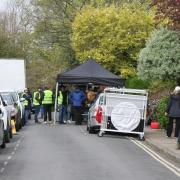 Film crews for detective drama Patience in New Walk Terrace, off Fishergate, on Saturday