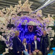 Andrea Thornborrow, BID Chair, Bethany Allen, Business and Marketing Executive at the BID, Matthew Chapman, BID Manager and Sara Ferguson, joint BID Vice Chair, at this year’s Spring Flower Show.