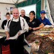 Head chef at the Magpie Café, Paul Gildroy, in the fish craft marquee at last year's Fish and Ships Festival.