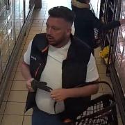 A man police would like to speak to following a theft from Proudfoot Supermarket in Main Street, Seamer, Scarborough