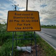 Diversion signs have been seen on the A1079