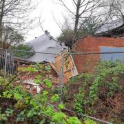 Flashback to the Canteen Building of the former Carriage Works gave way and crashed through its end gable