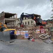 Swinson House demolition work underway