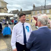 Sir Alec Shelbrooke MP, out and about in Wetherby on Market Day, which was today