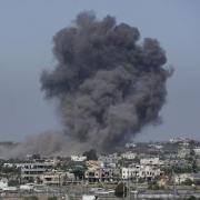 Smoke rises following an Israeli airstrike in Rafah, Gaza Strip, Thursday, May 30, 2024. 
Picture: AP /Abdel Kareem Hana.