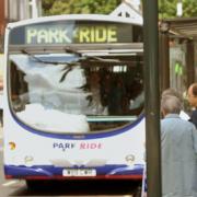 Catching a Park&Ride bus in the centre of York