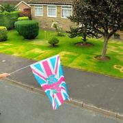 Malcolm Richardson, of Willow Rise, Kirkbymoorside, with his Olympic-themed garden