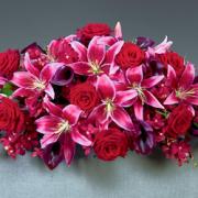 Rose and lily arrangement - picture courtesy of Interflora