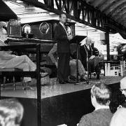 The  Duke of Edinburgh opens the National Railway Museum in 1975
