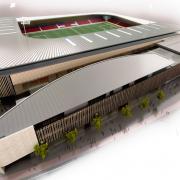 An artist’s impression of the proposed community stadium