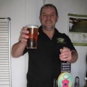 Peter Fenwick with a pint of Poppy Pale