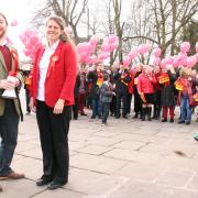 Councillor Dafydd Williams and prospective Labour MP for York Central, Rachael Maskell, at the launch of Labour’s campaign