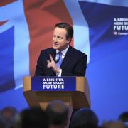 Prime Minister David Cameron speaking in Swindon at the launch of the Conservative Party manifesto. Photo: Jonathan Brady/PA Wire