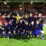 Rawcliffe Tigers celebrate winning the York FA Senior Minor Under-16s Cup