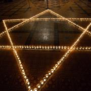CANDLES The Star of David outlined in candles in York Minster    Picture: Duncan Lomax