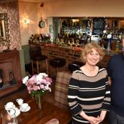 Karen and Matthew Lazenby in The Melbourne Arms. Picture: Frank Dwyer