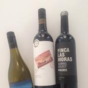 From left, Explorers Sauvignon Blanc, Henry's Drive Shiraz, and Finca Las Moras Barrel Select Malbec, all available from the Co-op