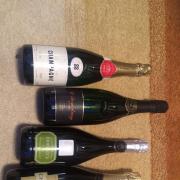 FIZZ FUN: From left, Co-op’s Les Pionniers NV Champagne; Cava Sumarroca El Gran Amigo Gran Reserva, as available the Wine Society; San Leo Prosecco Brut, as available from Waitrose; and the Argentinian Chandon Brut, available from Majestic