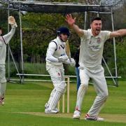 TABLE-TOPPERS: Freddie Collins - here bowling - who had a great knock for league leaders Bubwith, for whom his 81 not out was key in victory over Woodhouse Grange. Picture: Nigel Holland