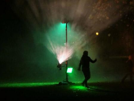 Illuminating York: A girl enjoys the lights and sounds in Deans Park. Picture: 'Peter'