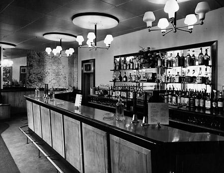 The bar at Bettys, pictured in 1956