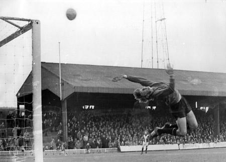01/04/75 - York City 0, Blackpool 0: Ian Butler nearly got his name on the score list against his old club with this shot which beat Jeff Wealands only to hit the top of the bar after dipping late in flight.