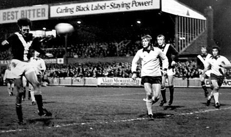 10/01/75 - York City 1, Southampton 1: Chris Topping heads home his first goal of the season to equal the score against Southampton.