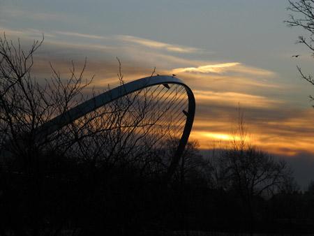 Sunrise at Millennium Bridge. Picture: Andy D'Agorne 