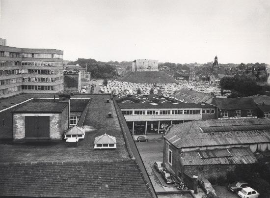 This picture was taken from the top of St Denys's Church, off Walmgate, in 1974.