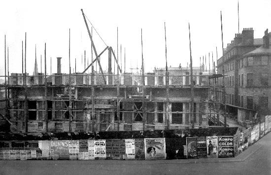 The North Eastern Railways headquarters building in Station Rise, York, pictured during construction in 1904.