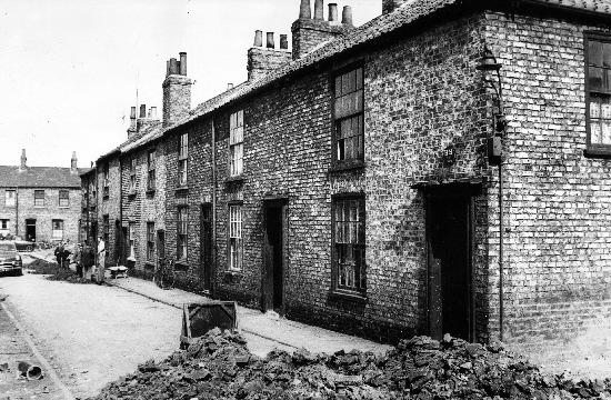 Houses are demolished in Pilgrim Street in The Groves, York, in 1956.