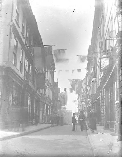 High Ousegate, pictured during celebrations for Queen Victoria's diamond jubilee in 1897.
