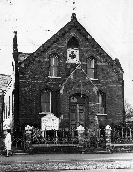The old Wesleyan Trinity Chapel in Front Street, Acomb, pictured in 1965. It is now a carpet warehouse.