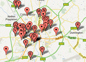 York Press: Map of Jubilee street parties in York