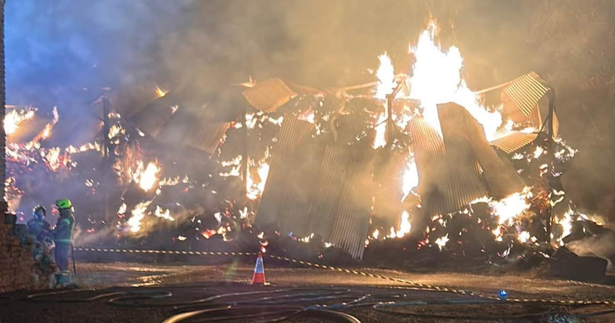 Crews remain at scene of barn fire in North Yorkshire