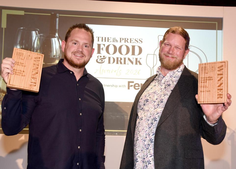 Wayne Smith and Lee Grabham, co-founders of Brew York at The Press Food and Drink Awards.