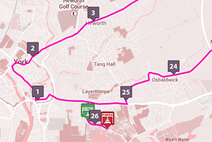 York Press: Yorkshire Marathon route map
