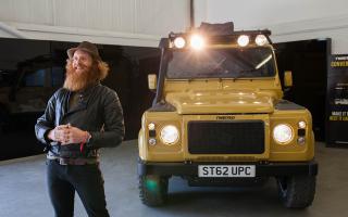 Endurance athlete Sean Conway at Twisted Automotive’s new showroom in the Old Cinema in Thirsk.