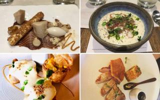 Photos via Tripadvisor show dishes from The Angel at Hetton, top, and The Star Inn at Harome below.