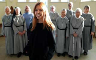 Stacey Dooley and the sisters from St Hilda’s Priory - the Order of the Holy Paraclete, Whitby. Photo via BBC/Firecracker Films.