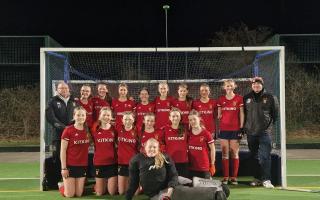 City of York Hockey Under 16 Girls celebrate reaching the national finals for the second time this year.