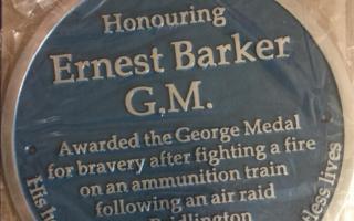Ernest Barker's blue plaque
