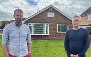 Liberal Democrat spokesperson for York Outer, Cllr Andrew Hollyer, left, and Lib Dem Councillor for Strensall Ward Paul Healey, pictured outside Stockton-on-the-Forest surgery