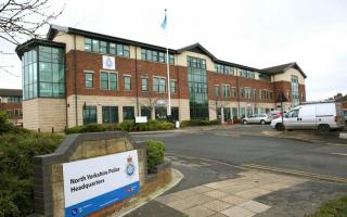 North Yorkshire Police Headquarters has been evacuated in Northallerton after grenades were handed in