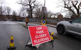Signs indicating the temporary closure of St George's Fields car park in York