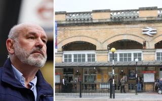 Aslef’s general secretary Mick Whelan and York railway station as passengers face further strike action