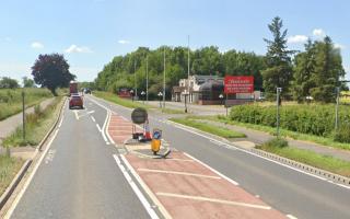 The A64 near Flaxton where the crash happened